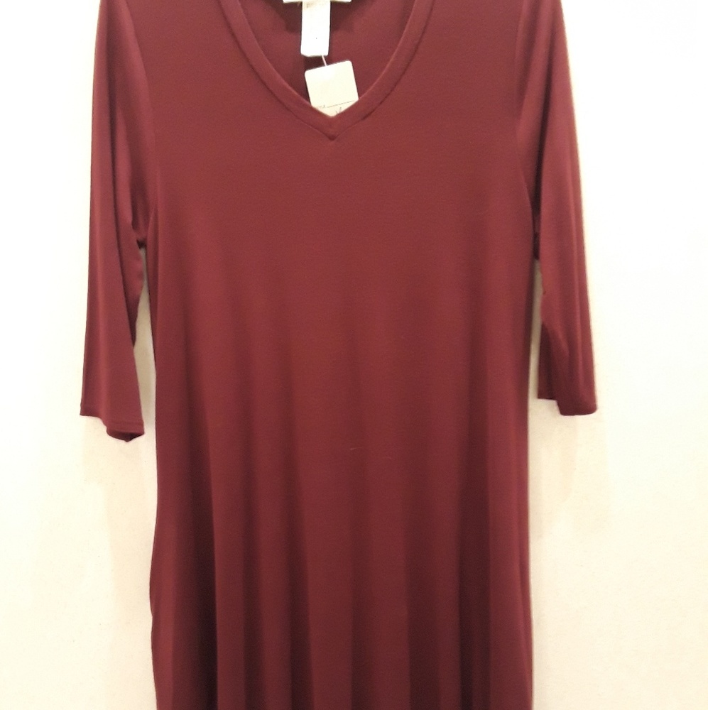 Sweet Lindsey V-neck dress with pockets, size Large, NWT
